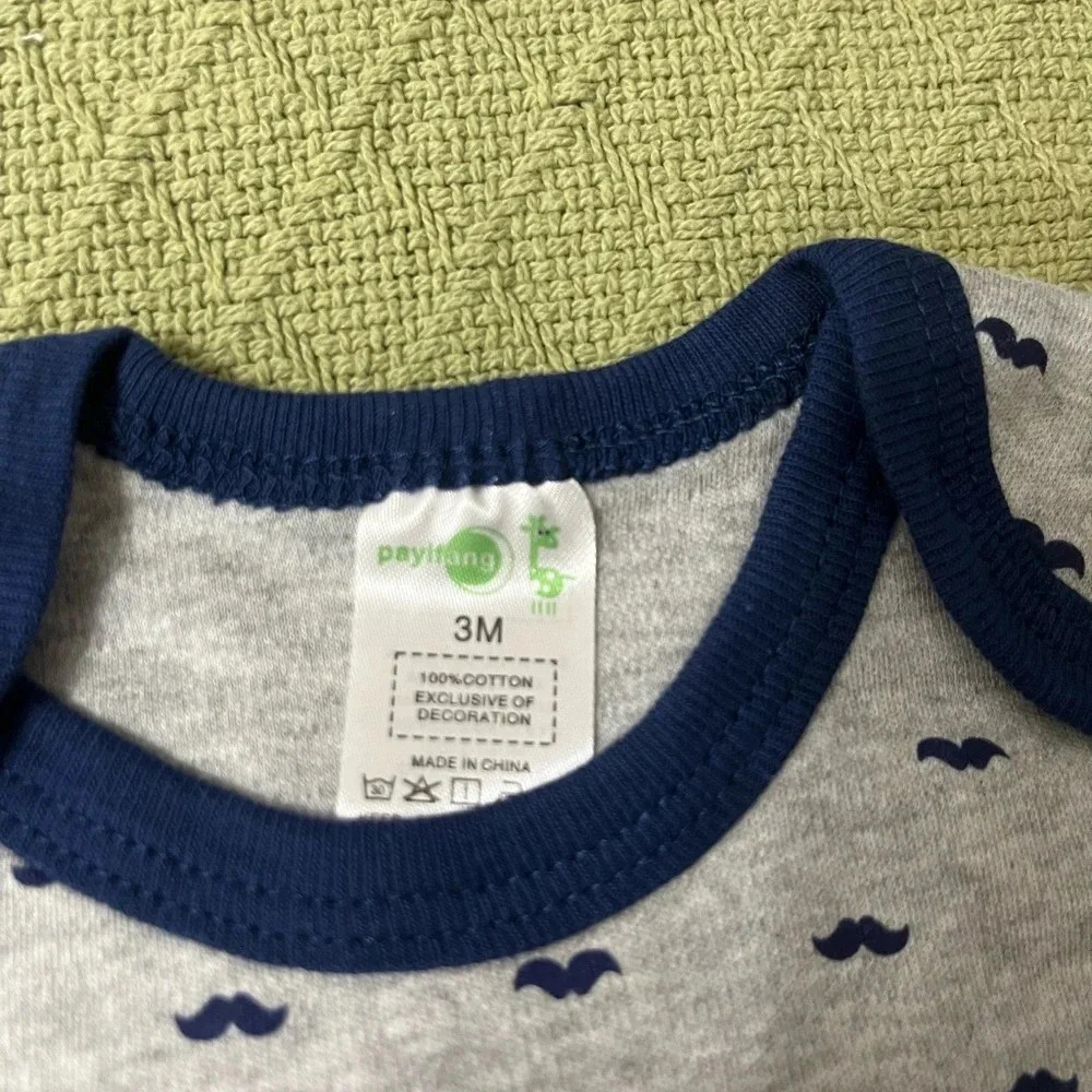 NWT Set of 5 baby boy onesies, 3 mo, red blue - Picture 4 of 7